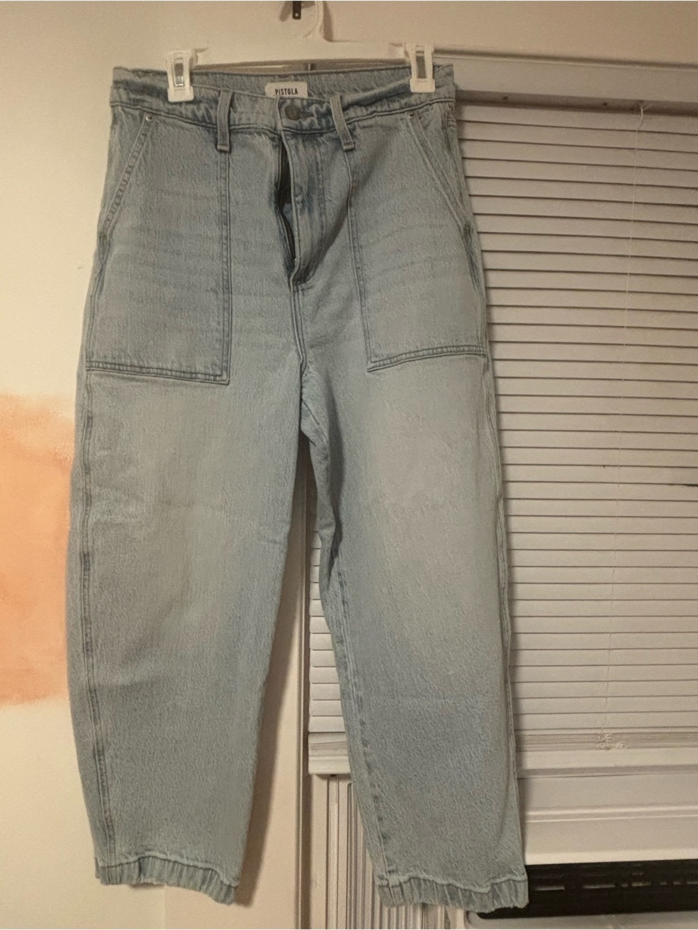 PISTOLA Light Wash Barrel leg Jeans